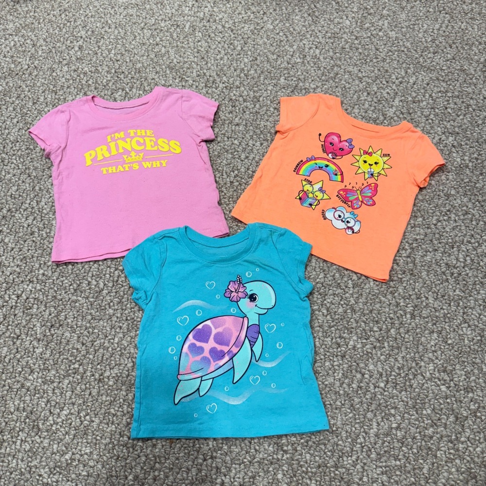 Childrens Place Toddler Girls Size‎ 12-18 Months 3 Pcs T Shirts